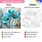 Paint By Numbers Flower Kit for Adults Beginners – 4 Pack Framed 8x8 Inch DIY Acrylic Paint by Numbers Canvas Set, Easy Floral Wall Art Painting Kit for Home Decor & Gift
